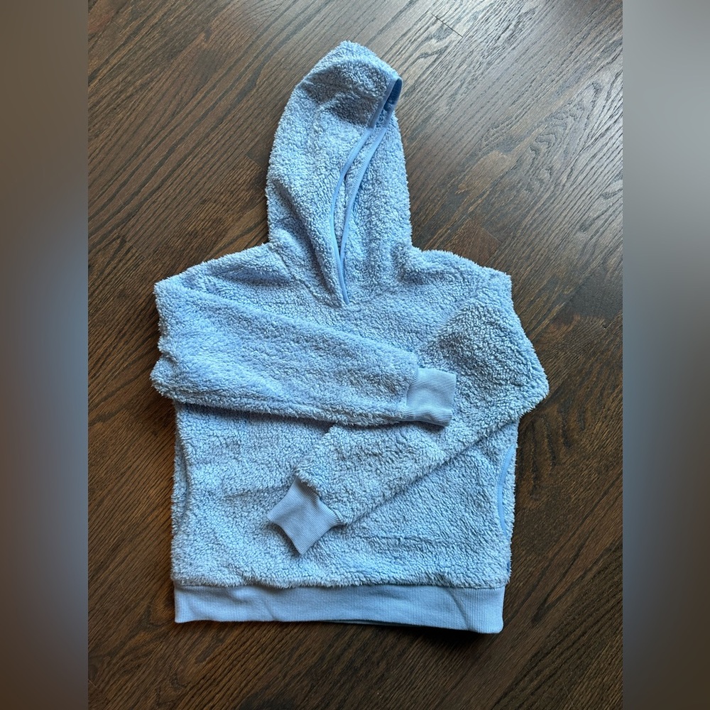 Athleta Girl baby blue fleece hoodie